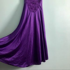 Vintage Cinéma Étoile Lingerie Gown Seductive Wear - Purple - L